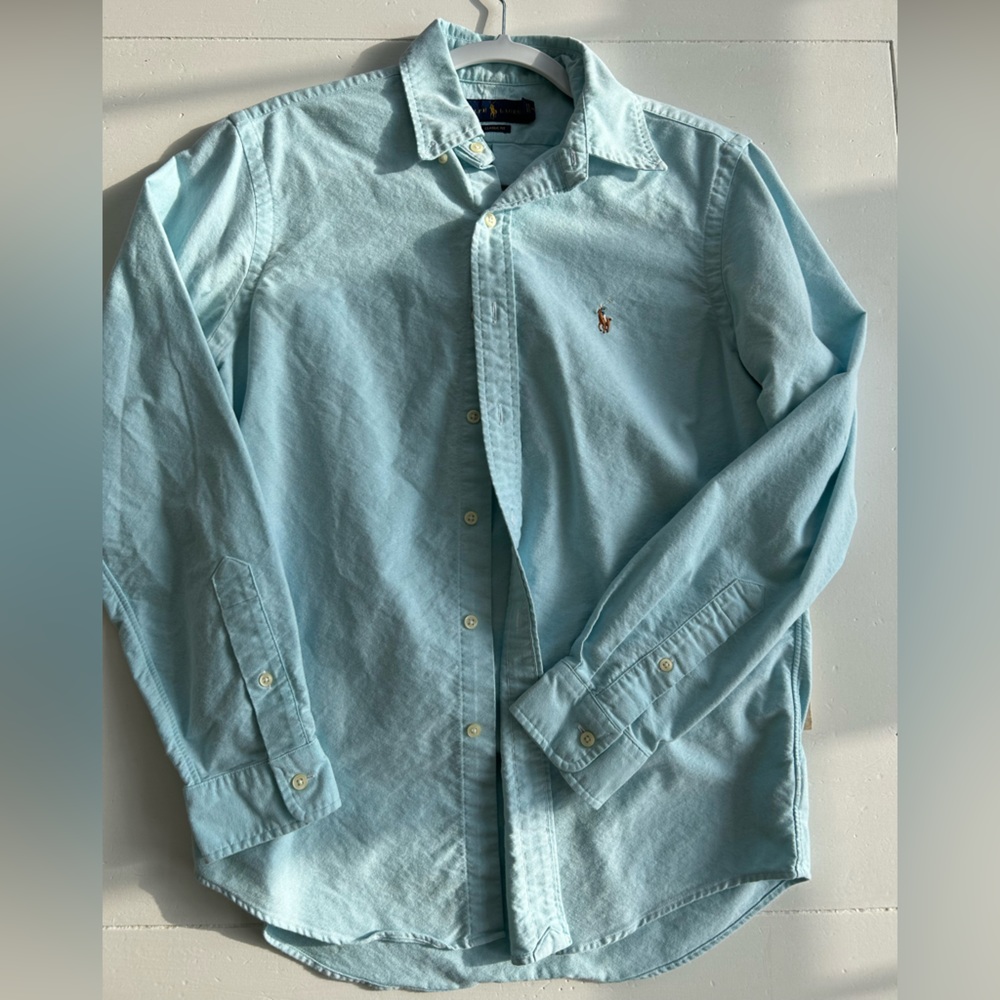 Polo Mens Small Light Blue Dress Shirt